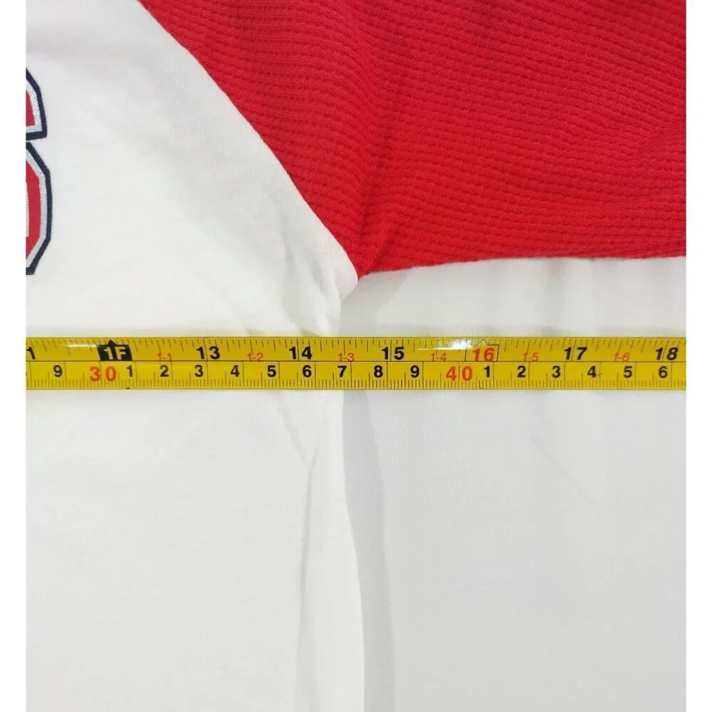 NHL Washington Capitals Youth Raglan Long Sleeve Tee Red White Size L 10/12